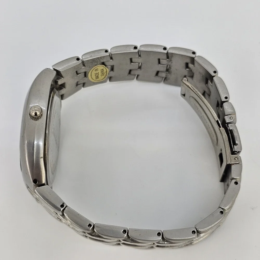 Fred Belay Men's Watch 37MM White‎ Dial Gray Bracelet Band 7.5